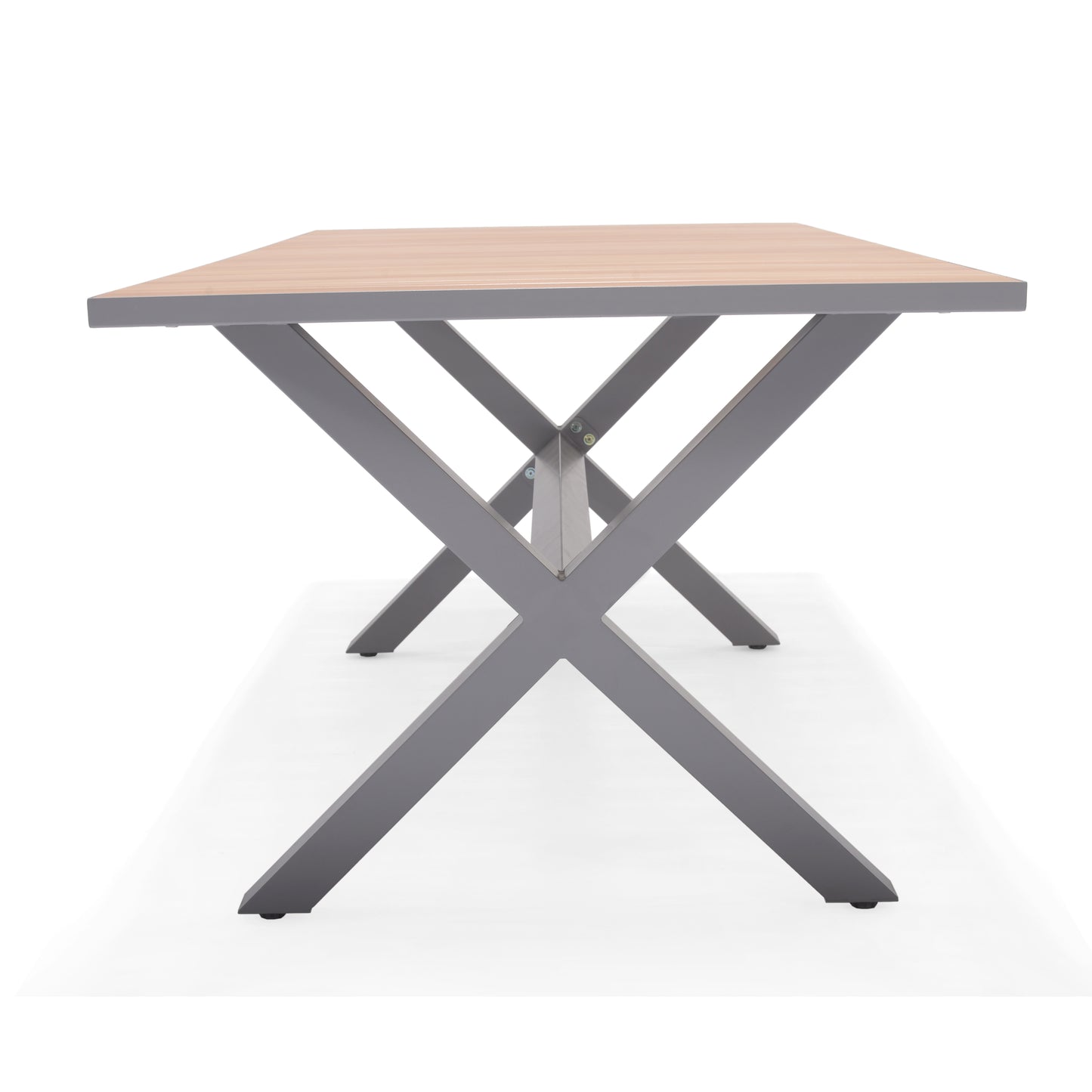 Panama Die-Cast Aluminum Rectangular Grey Table