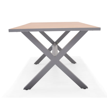 Panama Die-Cast Aluminum Rectangular Grey Table