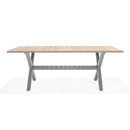 Panama Die-Cast Aluminum Rectangular Grey Table