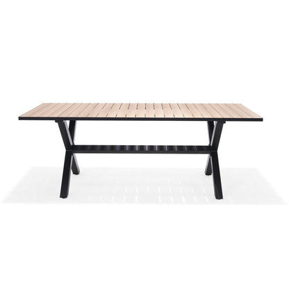 Panama Duraboard  Die-Cast Aluminum Black Rectangular Table