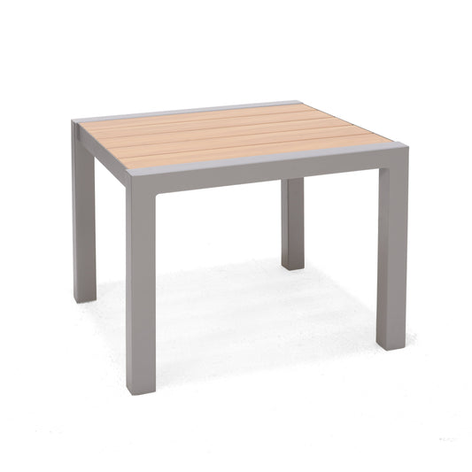 Panama Square Aluminum Grey Side Table