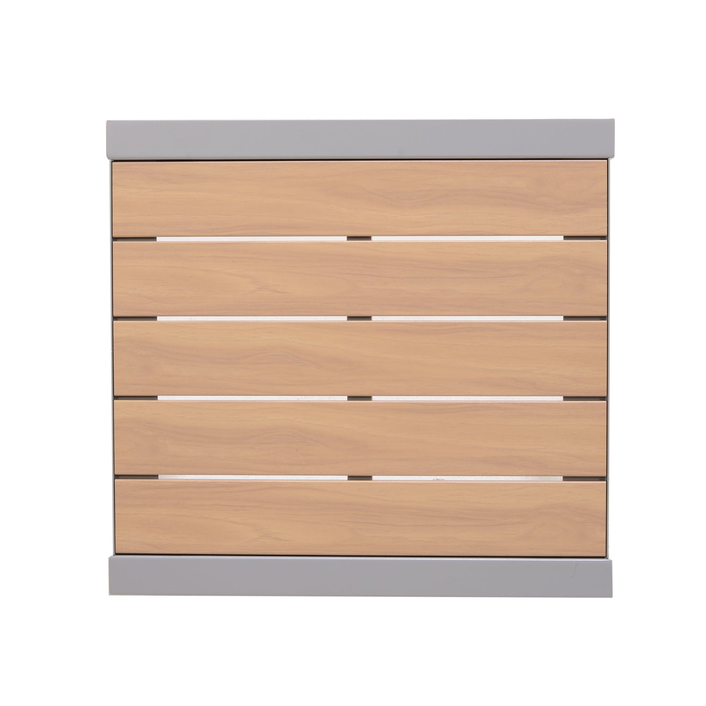 Panama Square Aluminum Grey Side Table