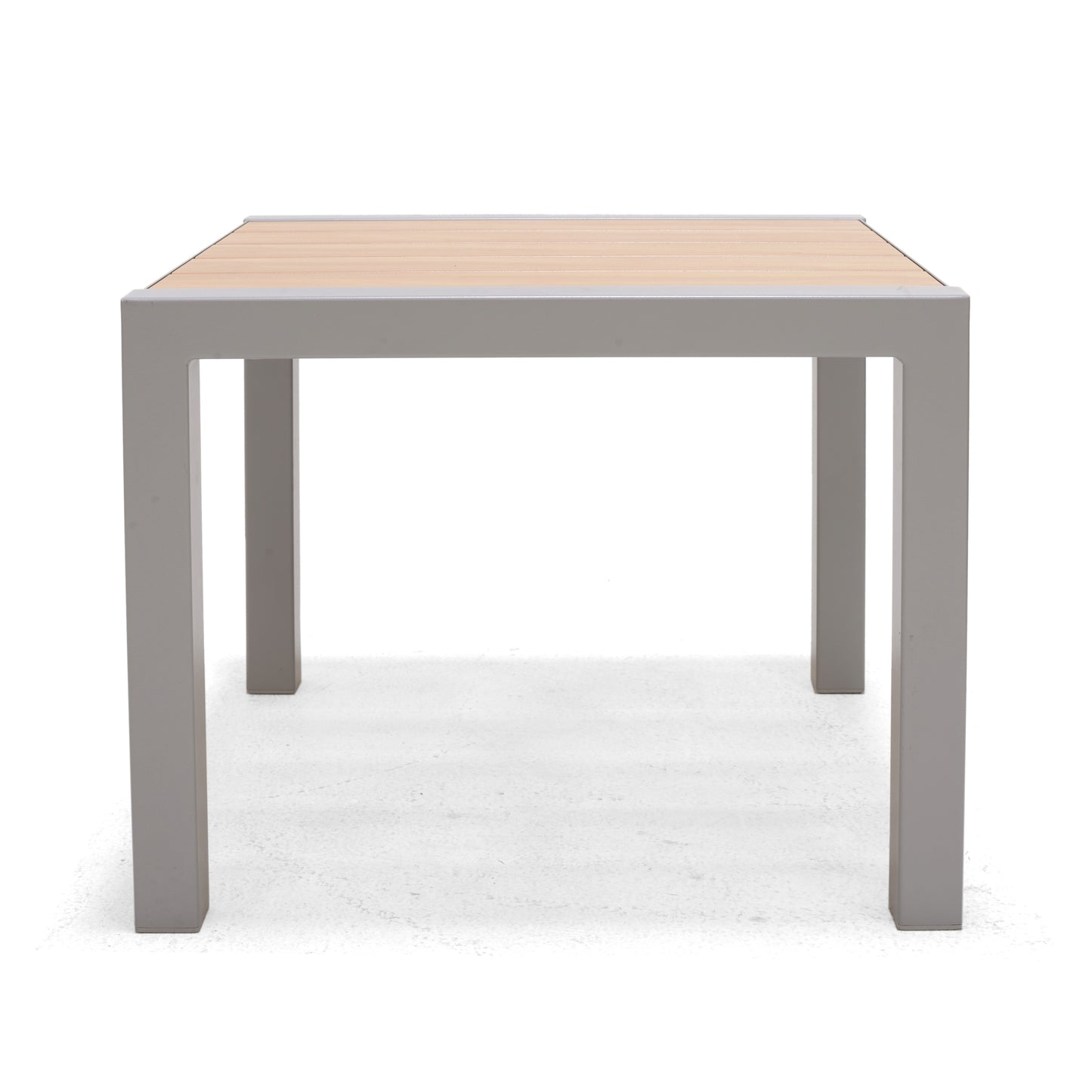 Panama Square Aluminum Grey Side Table