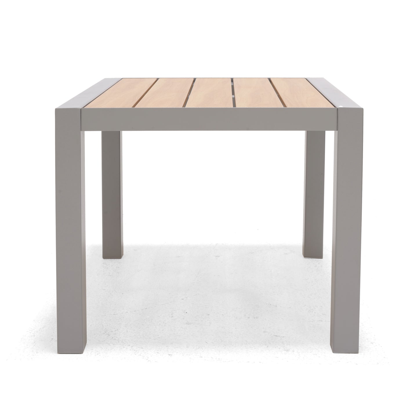 Panama Square Aluminum Grey Side Table