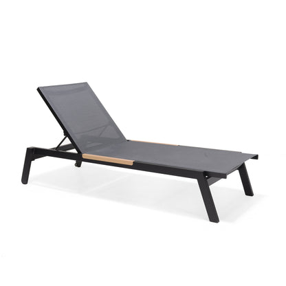 Panama Sun Aluminum Black Lounger