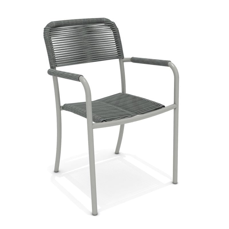 Portbyron Aluminum & Rope Grey Chair