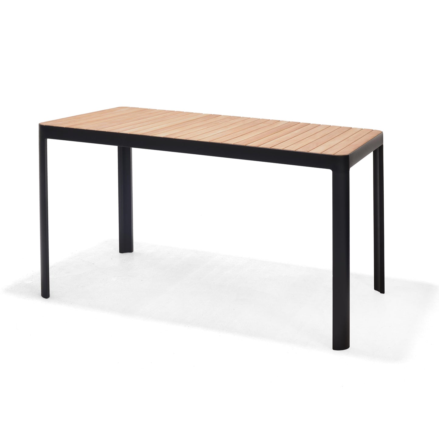 Portals Rectangular Aluminum Black Bar Table