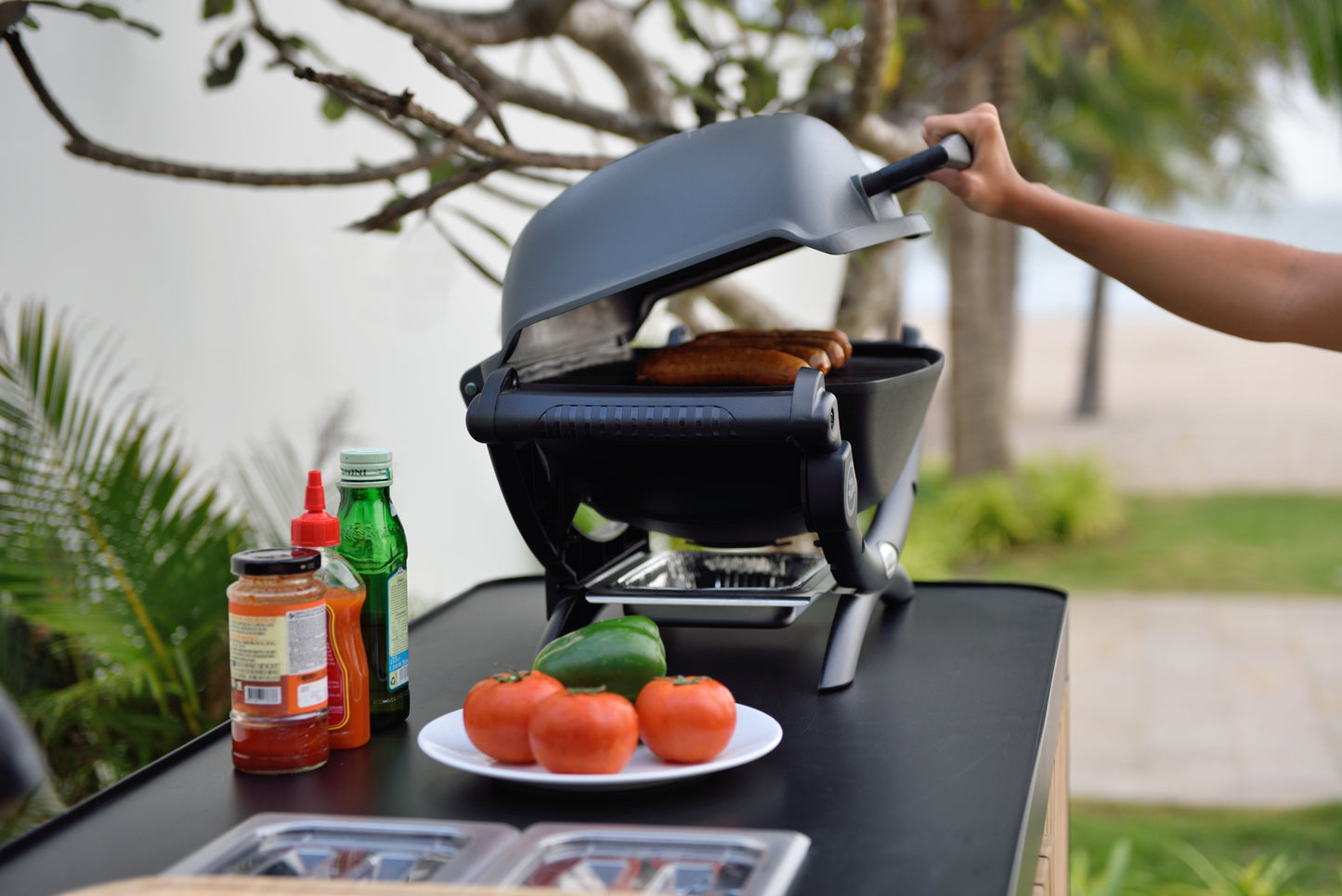 WAS $2499. NOW $1499 BRAND NEW Kitchen Black Made of Die-cast Aluminum, Ideal Set for Outdoor