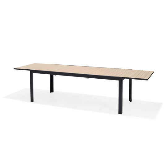 Riera Extendable Die-Cast Aluminum  Rectangular Dark Table