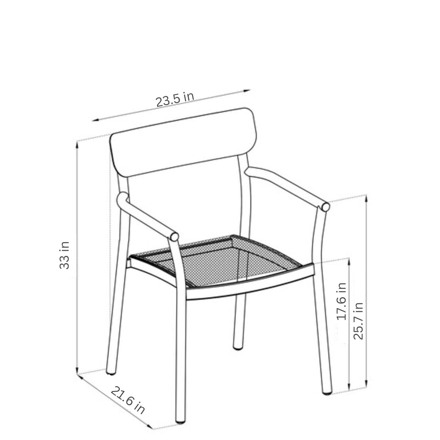 9 Piece Rectangular Dining Set With Stackable Chairs, Made of Die-Cast Aluminum & FSC Wood, Furniture Set For Outdoor And Patio