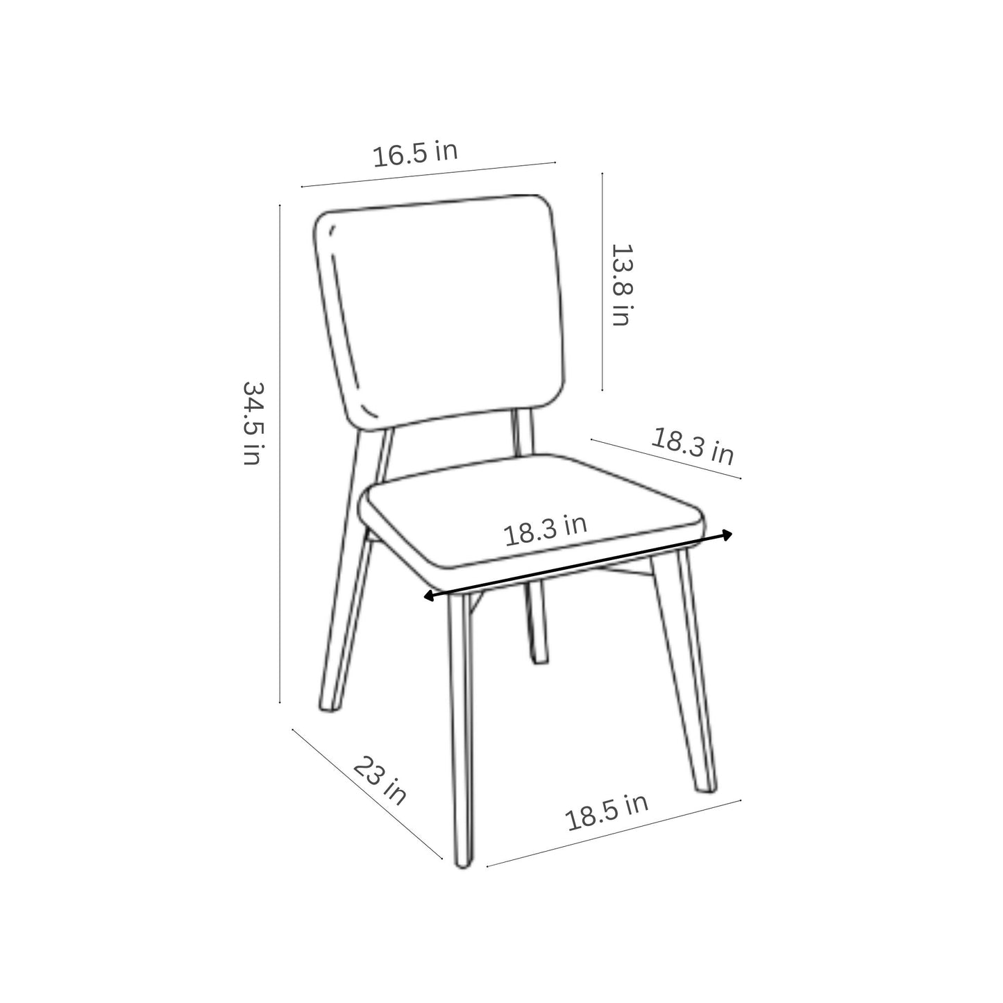 Lago Side Chair Color Walnut Fabric Light Grey