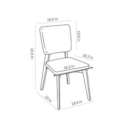 Lago Side Chair Color Walnut Fabric Light Grey