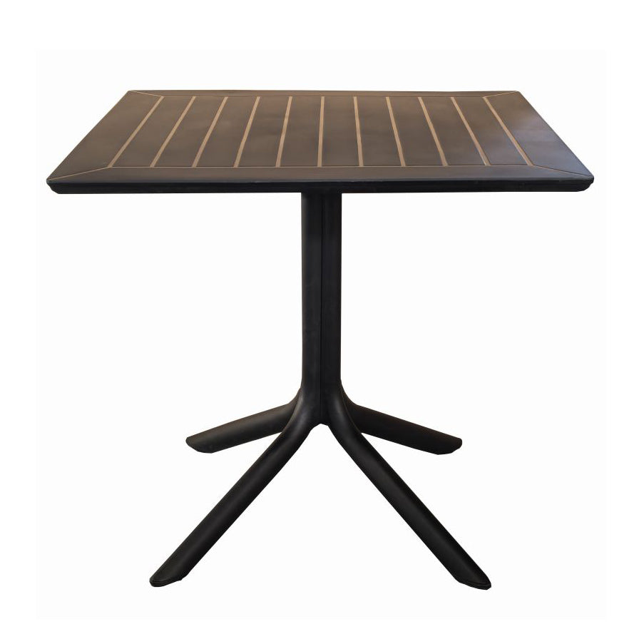 Napoles Square Resin Dining Black Table