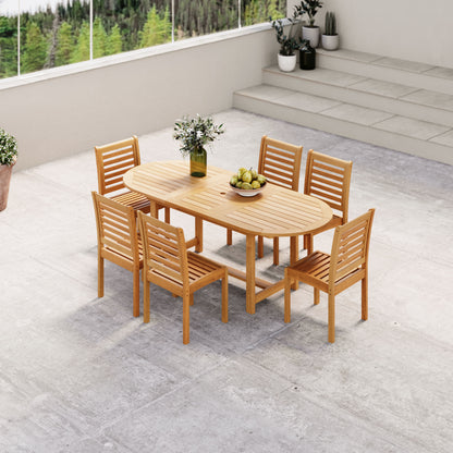 Milano 100% Teak Finish Solid Hardwood Extendable Rectangular Dining Table