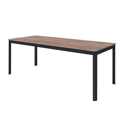Berlin Aluminum & Duraboard Rectangular Black Table 81"
