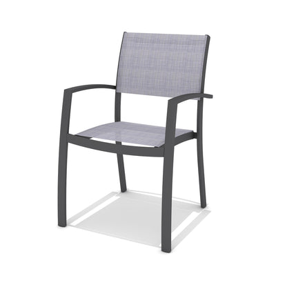 Solana Aluminum Stacking Grey Armchair