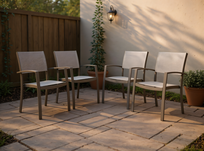 9 Piece Rectangular Extendable With Stackable Chairs Dining Set, Made of Die Cast Aluminum, Furniture Set For Outdoor And Patio