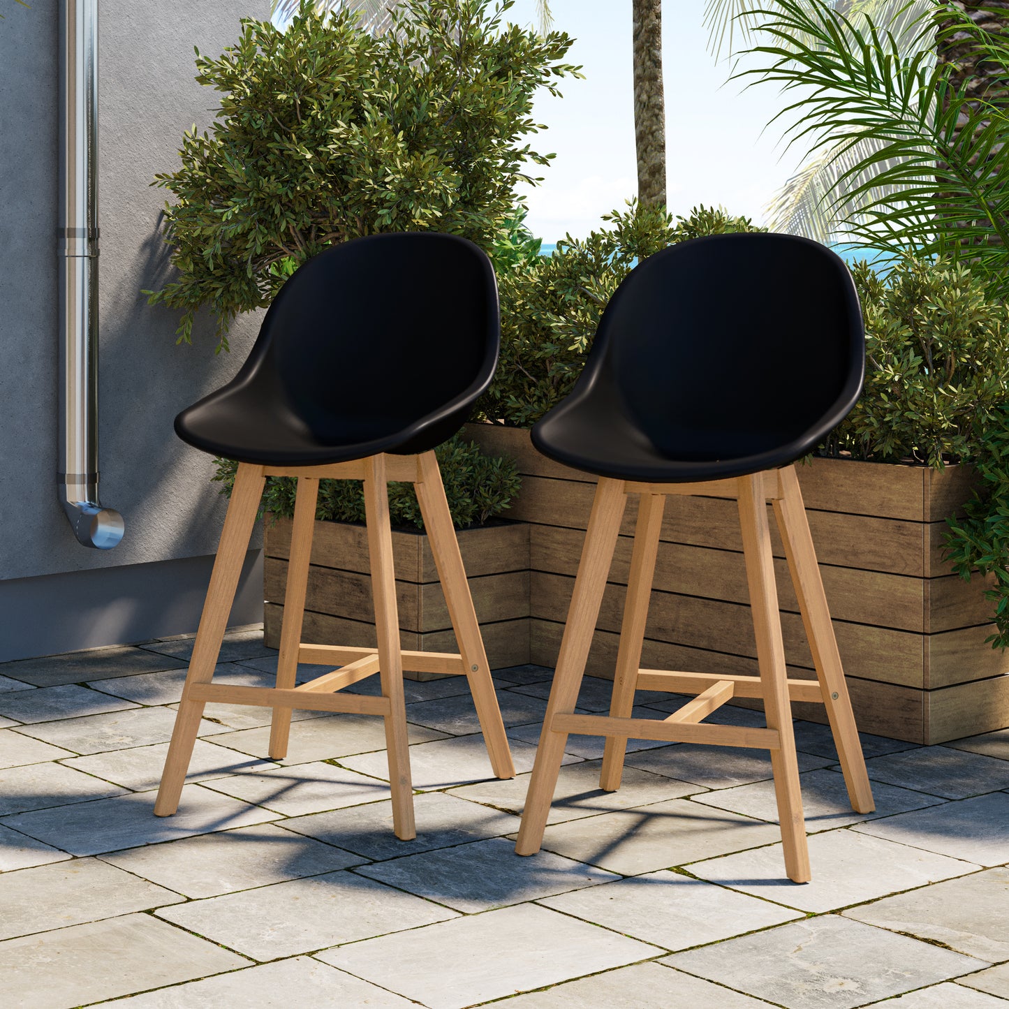 Concarneau Side Stool Black Chair