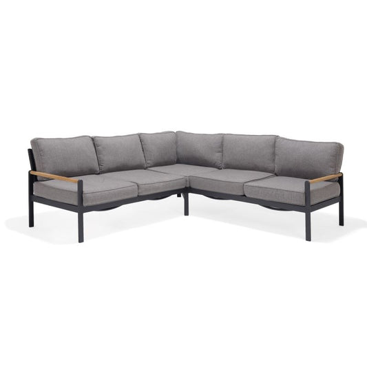 Amber Aluminum & Teak 100% FSC Grey Seater Sofa