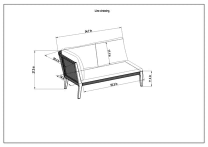 WAS $1799 NOW $899 OPEN BOX (never used) Barry 4 Piece 100% FSC Certified Solid Wood Seating Set