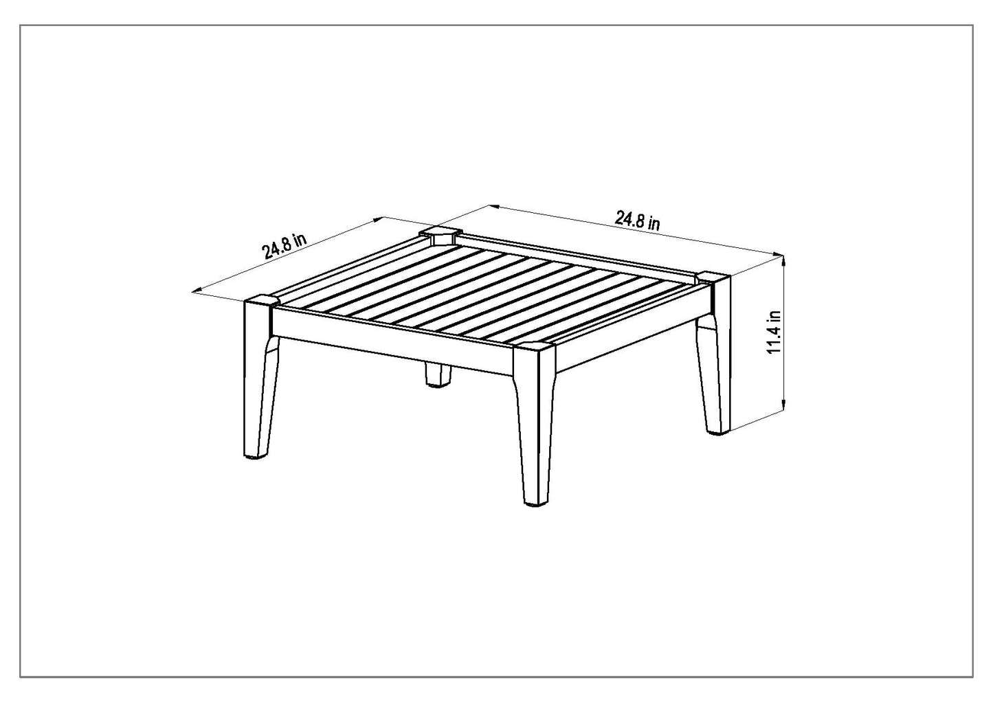 WAS $1799 NOW $899 OPEN BOX (never used) Barry 4 Piece 100% FSC Certified Solid Wood Seating Set