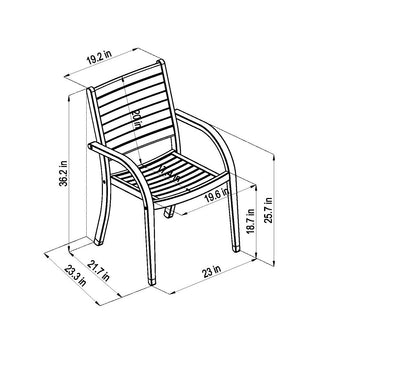 9 Piece Rectangular Extendable Dining Set WIth Stackable Chairs, Made Of 100% FSC Teak Wood, Furniture Set For Outdoor And Patio