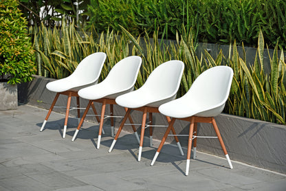 WAS $2599 NOW $1699 Brand New Free Shipping 11 Piece Extendable Rectangular With White Chairs Dining Set | 100% FSC Certified Solid Wood | Ideal Furniture Set For Outdoor