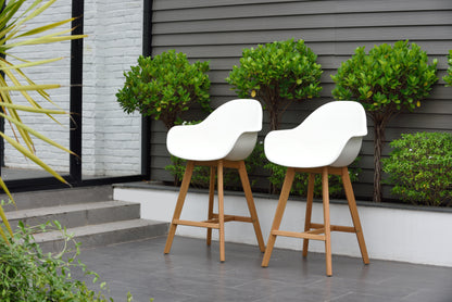 Concarneau Arm Stool White Chair