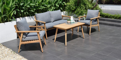 Eve 100% FSC Certified Teak Wood With Olefin Cushions Seating Set