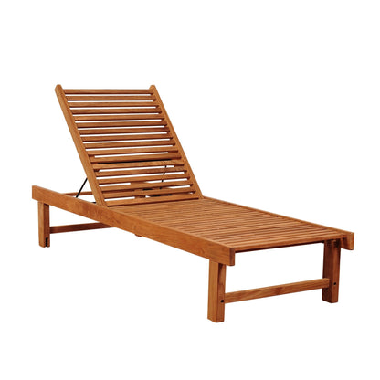 Nias Teak Lounger Without Wheels