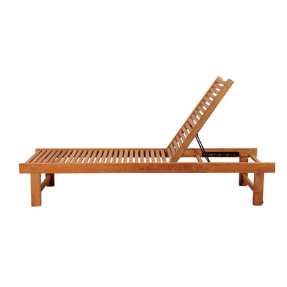 Nias Teak Lounger Without Wheels