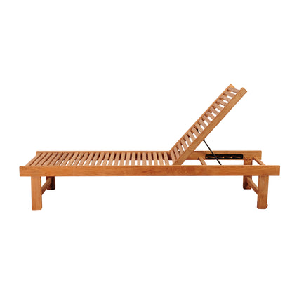 Nias Teak Lounger Without Wheels