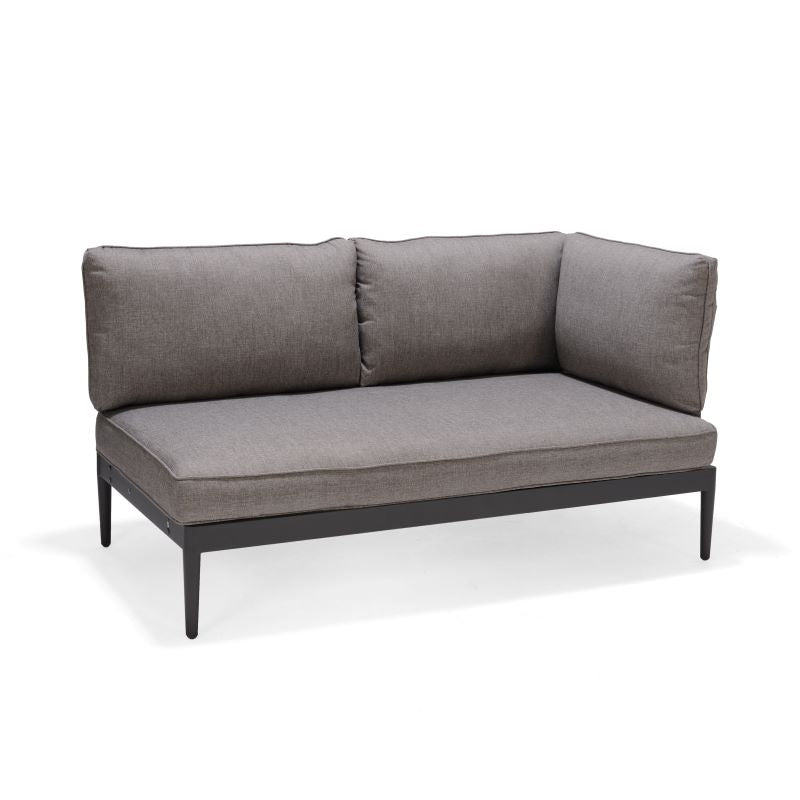 Topaz Aluminum Grey Seater Sofa