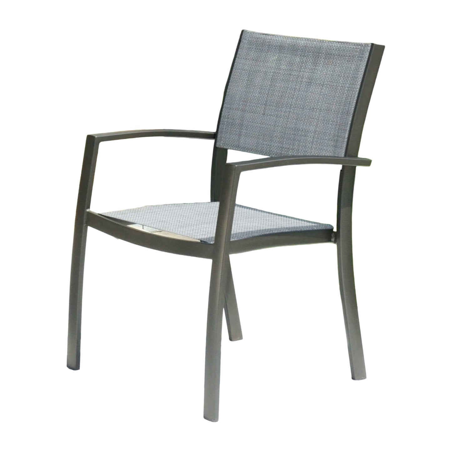 Solana Aluminum Stacking Light Grey Armchair