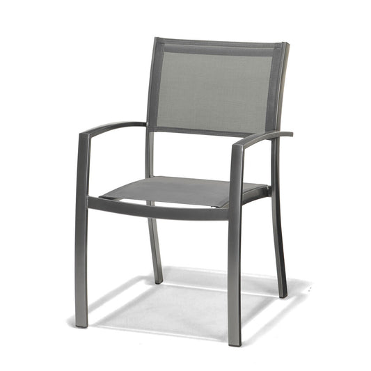 Solana Aluminum Stacking Grey Armchair