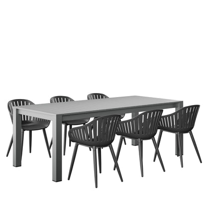California Aluminum Rectangular Dining Table
