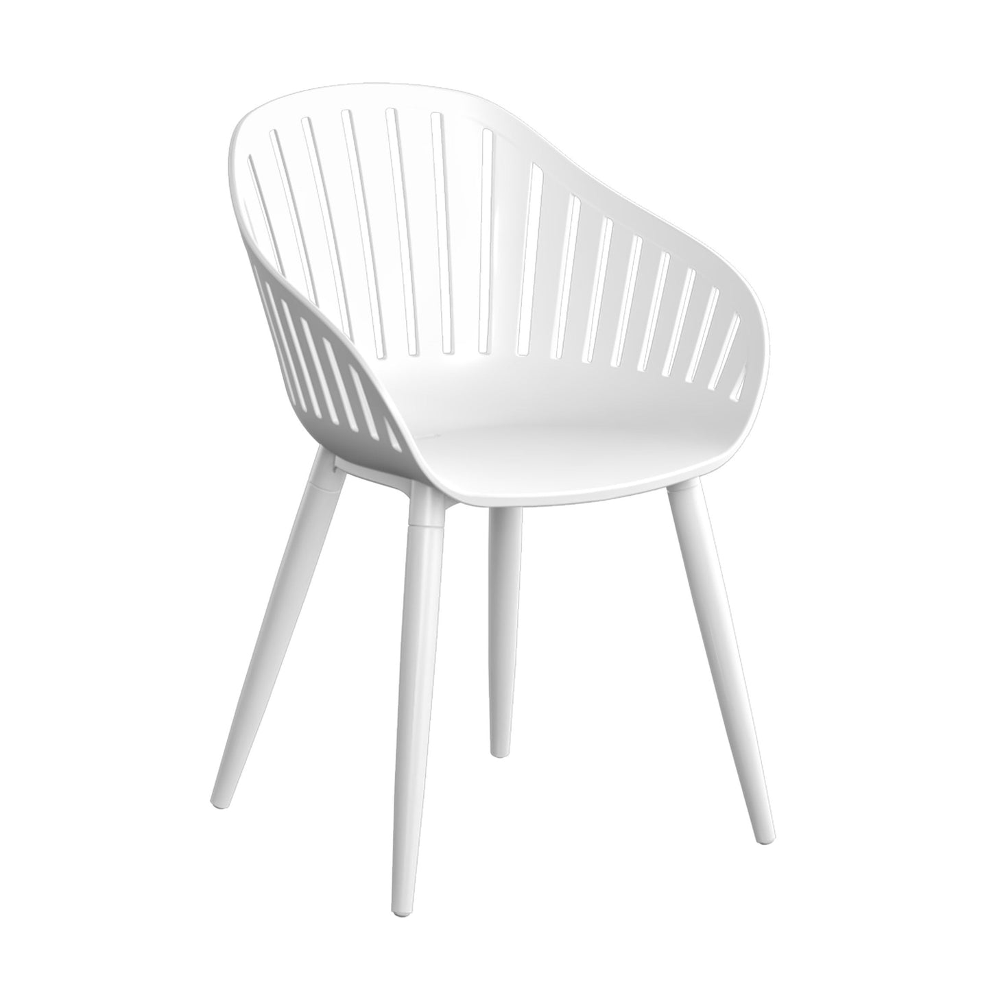 Cannes Aluminum White Dining Chair