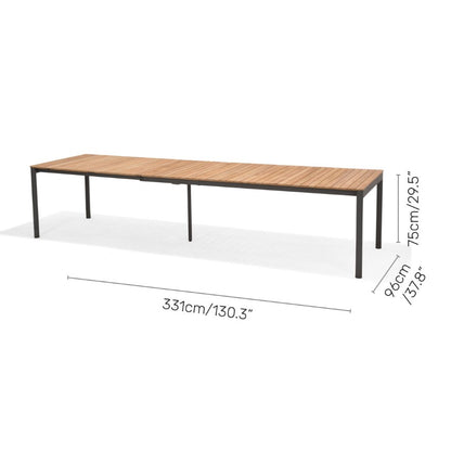 WAS $1999 NOW $1499 *BRAND NEW*  Rectangular Extendable 100% FSC Certified Teak Wood Outdoor Dining Table