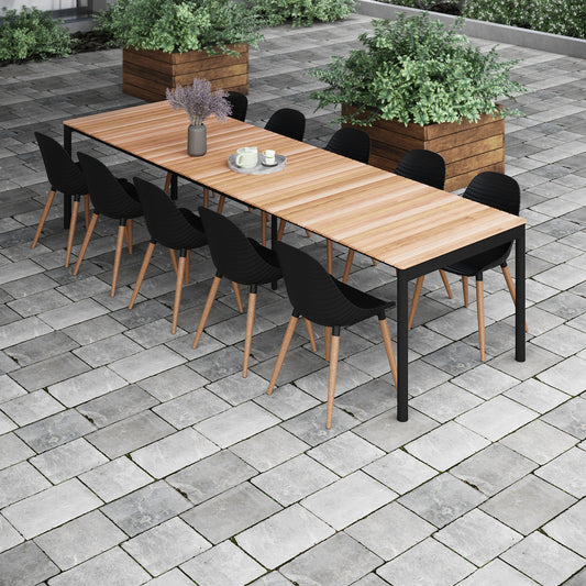 WAS $3299 NOW $2599 *BRAND NEW*  9 Piece Rectangular Extendable 100% FSC Certified Teak Wood Outdoor Dining Set