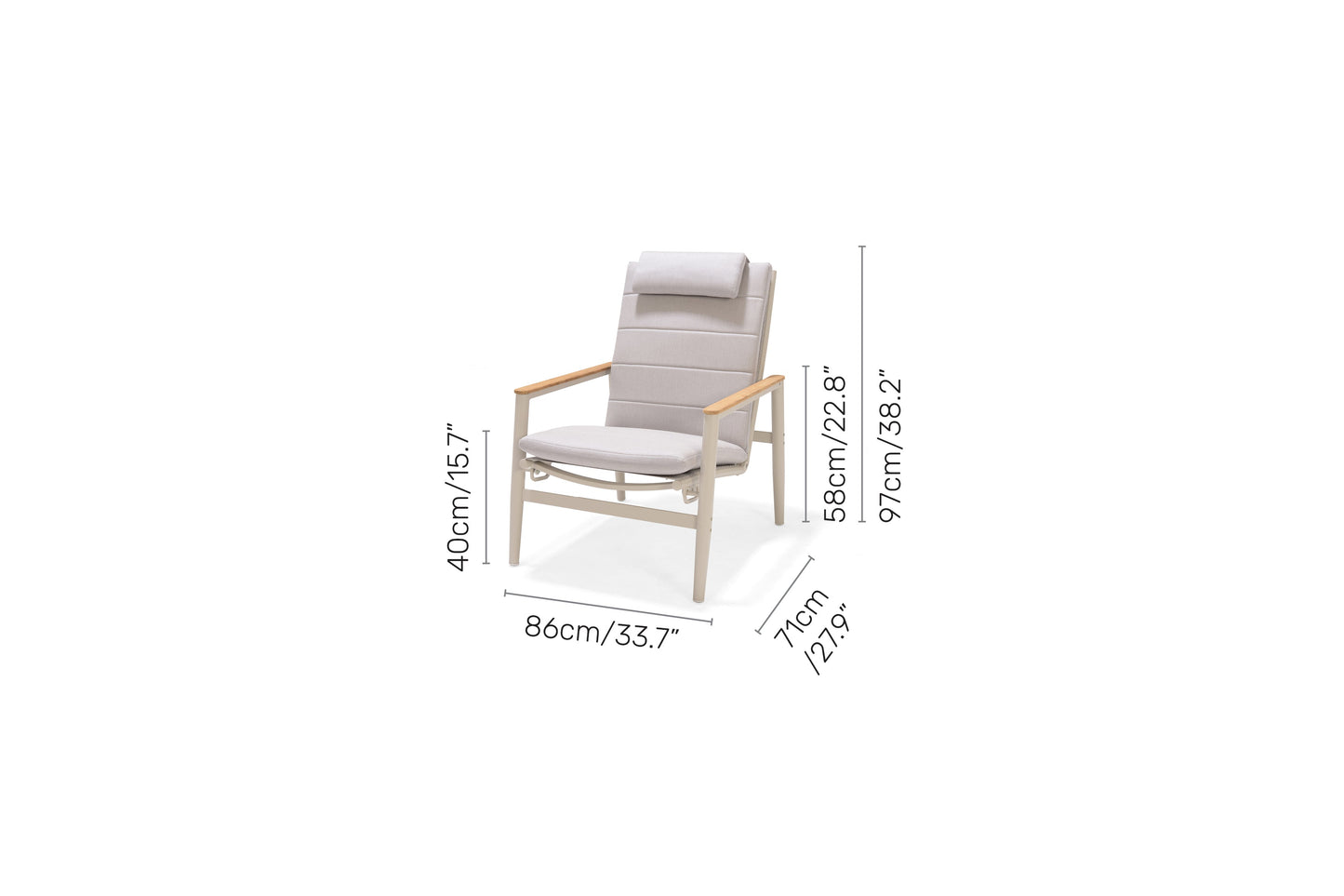 Topaz 2 Pieces Light Lounge Chair Set
