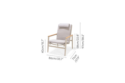 Topaz 2 Pieces Light Lounge Chair Set