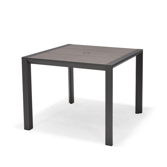 Urbanite Round Dining Table Die-Cast Aluminum Grey
