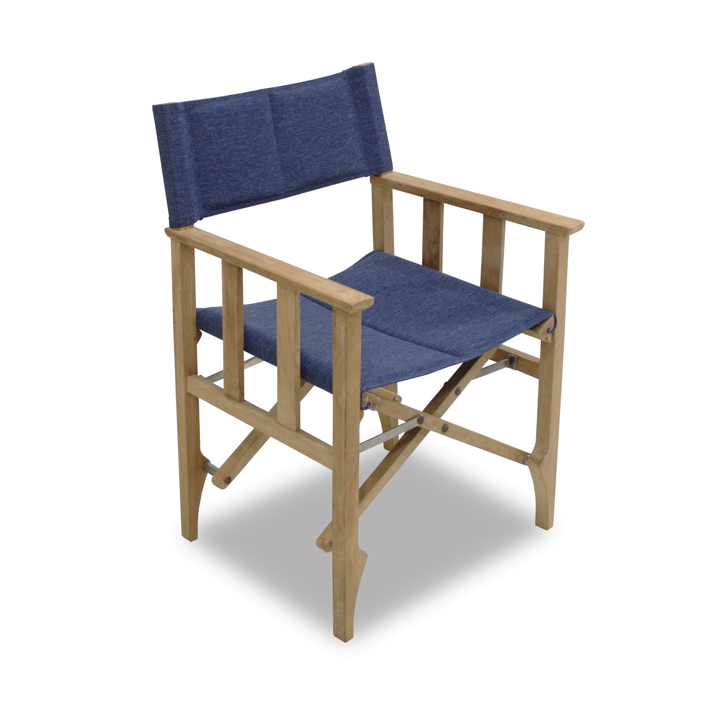 Zircon Teak 100% FSC Certified Solid Wood Blue Arm Chair