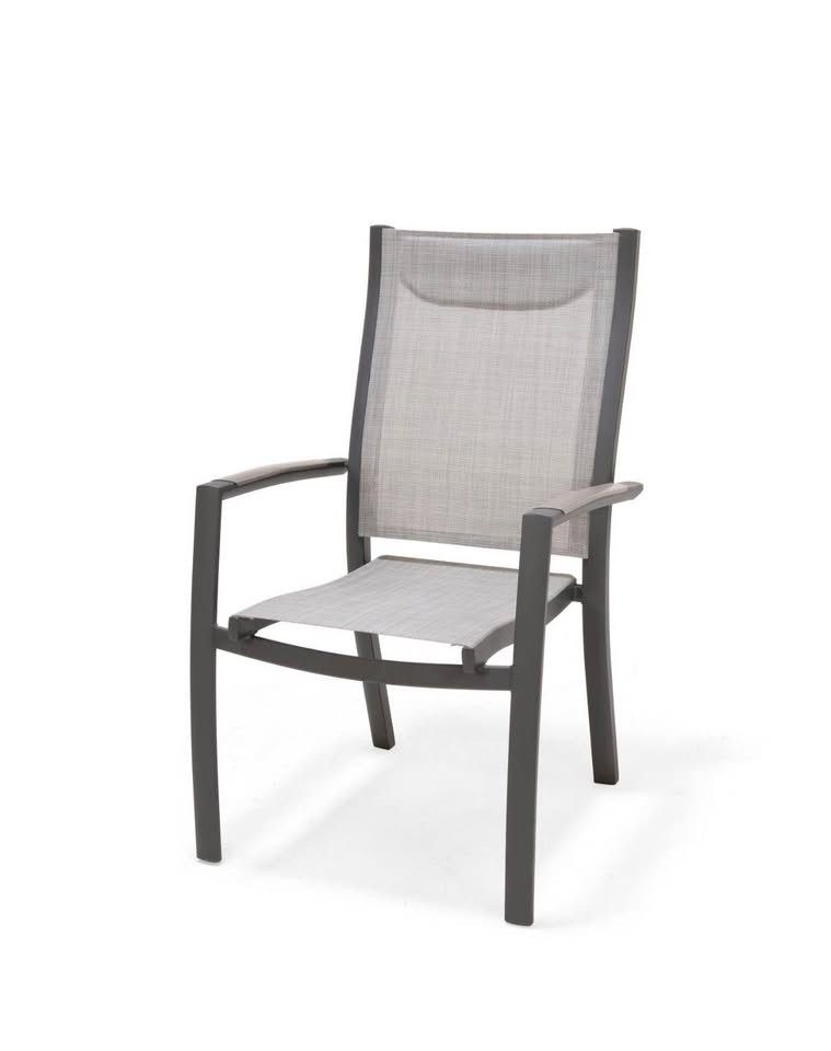 WAS $2510 NOW $1255 BRAND NEW 7 Piece Outdoor Round Dining Set With Grey Chairs, Aluminum Patio Table and Chairs