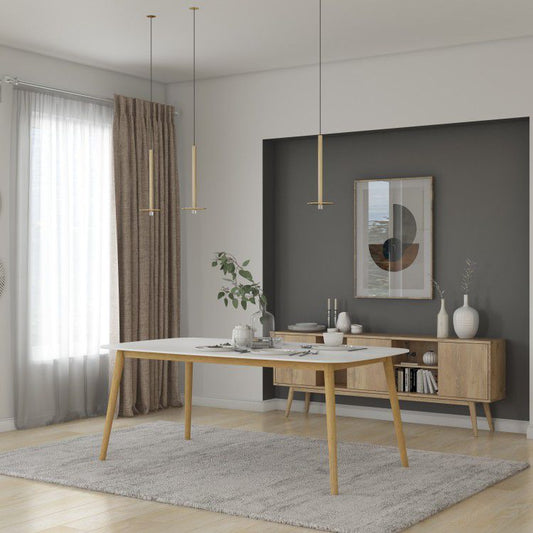 WAS $459 NOW $199 *BRAND NEW* Rectangular 100% FSC Certified Solid Wood Table | Ideal Furniture For Indoor