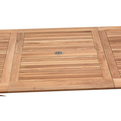 WAS $2499 NOW $1199. *BRAND NEW* OPEN BOX Rectangular Extended Patio 6 Piece 100% FSC Solid Teak Wood Dining Set