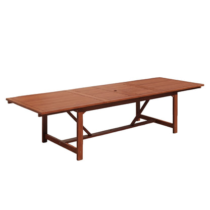 Leyland Deluxe Solid Wood Rectangular Extendable Table