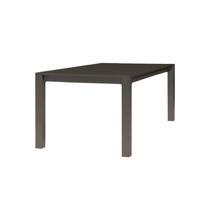 California Aluminum Rectangular Grey Dining Table